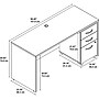 Bush Business Furniture Westfield 60W x 24D Office Desk with Mobile File Cabinet, Mocha Cherry (SRC025MRSU)~#|#~m007025503_sc7