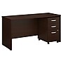 Bush Business Furniture Westfield 60W x 24D Office Desk with Mobile File Cabinet, Mocha Cherry (SRC025MRSU)~#|#~m007025508_sc7