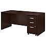Bush Business Furniture Westfield 66W x 30D Office Desk with Mobile File Cabinet, Mocha Cherry (SRC015MRSU)~#|#~m007025519_sc7
