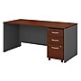 Bush Business Furniture Westfield 66W x 30D Office Desk with Mobile File Cabinet, Hansen Cherry (SRC015HCSU)~#|#~m007025539_sc7