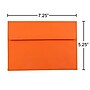 JAM Paper A7 Colored Invitation Envelopes, 5.25 x 7.25, Orange Recycled, Bulk 250/Box (95666H)~#|#~m007049337_sc7