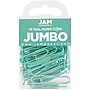 JAM Paper Jumbo Paper Clips, Teal, 3 Packs of 75 (21832065B)~#|#~m007050520_sc7