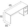 Bush Business Furniture Westfield Desk Credenza w/ 2 Drawer Mobile Pedestal, Hansen Cherry (SRC030HCSU)~#|#~m007060238_sc7