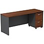 Bush Business Furniture Westfield Desk Credenza w/ 2 Drawer Mobile Pedestal, Hansen Cherry (SRC030HCSU)~#|#~m007060239_sc7