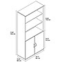 Bush Business Furniture Westfield 73"H 5-Shelf Bookcase with Adjustable Shelves, Hansen Cherry Laminated Wood (SRC103HC)~#|#~m007060430_sc7
