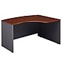 Bush Business Furniture Westfield 60"W Right Handed L Bow Desk, Hansen Cherry/Graphite Gray (WC24422)~#|#~m007061348_sc7