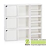 Way Basics 37.8"H 9 Cubby Connect Cube System Modern Modular Eco Storage Bookcase, White (C-9CUBE-WE)~#|#~m007090212_sc7