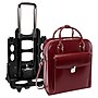 McKlein W Series Leather Briefcase, Laptop Compatible, Rolling, Red Trimmed In Sand (96496)~#|#~m007104177_sc7