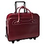 McKlein WILLOWBROOK Leather Briefcase, Laptop Compatible, Rolling, Red (94986)~#|#~m007104264_sc7