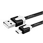 Insten® 1 m Micro USB 2.0 A/B 2-in-1 Noodle Cable, Black~#|#~m007121732_sc7