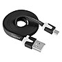 Insten® 1 m Micro USB 2.0 A/B 2-in-1 Noodle Cable, Black~#|#~m007122331_sc7
