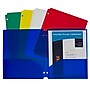 C-Line 3-Hole Punched 2-Pocket Portfolio Folder, Multicolor, 10/Pack (CLI32930)~#|#~m007122708_sc7