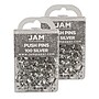 JAM Paper Push Pins, Silver, 2 Packs of 100 (222419054A)~#|#~m007145870_sc7