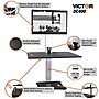 Victor Technology 28" W High Rise™ Electric Single Monitor Standing Desk, Laminate Wood (DC400)  ~#|#~m007201956_sc7