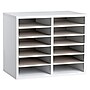 AdirOffice 500 Series 12-Compartment Literature Organizer, 20" x 11.8", White (500-12-WHI)~#|#~7B5161FE-5FAD-43EB-B8D1858F51617A19_sc7