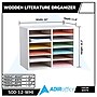 AdirOffice 500 Series 12-Compartment Literature Organizer, 20" x 11.8", White (500-12-WHI)~#|#~A7C8DCE2-E447-4F57-9A51284FB12D4291_sc7