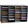 AdirOffice 36-Compartment Literature Organizer, 11.8" x 39.3", Black (500-36-BLK)~#|#~m007260542_sc7