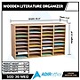 AdirOffice 36-Compartment Literature Organizer, 11.8" x 39.3", Medium Oak (500-36-MEO)~#|#~863799D2-1AA6-4768-B1C0C16D957BB67F_sc7