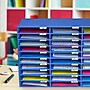 AdirOffice 30-Compartment Literature Organizer, 13" x 32", Blue (501-30-BLU)~#|#~sp134865191_sc7