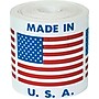 Tape Logic Labels, "Made in U.S.A., 2" x 2", Red/White/Blue, 500/Roll (USA304)~#|#~s0067415_sc7