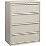 HON Brigade 700 Series H794 4-Drawer Lateral File Cabinet, Locking, Letter/Legal, Light Gray, 42" (794LL)~#|#~s0087204_sc7