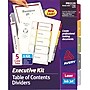 Avery Ready Index Table Of Contents Preprinted Dividers, 5-Tab, White, Set (11275)~#|#~s0103244_sc7