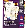 Avery ReadyIndex Executive Kit Pre-Printed Paper Divider, 10-Tab, Off-White,, Set (11277)~#|#~s0103246_sc7