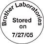 Brother DK-1218 Round Paper Labels, 94/100" x 94/100", Black on White, 1,000 Labels/Roll (DK-1218)~#|#~s0116589_sc7