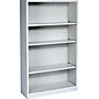 HON Brigade 4-Shelf Metal Bookcase, 59"H x 34 1/2"W x 12.63"D, Light Gray (S60ABCQ)~#|#~s0136961_sc7