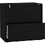 HON Lateral File, 2 Drawers, Molded Pull, 30"W, Black Finish (BSX432LP)~#|#~s0143736_sc7