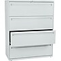 HON Brigade 700 Series H794 4-Drawer Lateral File Cabinet, Locking, Letter/Legal, Light Gray, 42" (794LL)~#|#~s0143973_sc7