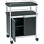 Safco 3-Shelf Metal Mobile Kitchen Cart with Lockable Wheels, Black (8964BL)~#|#~s0173044_sc7