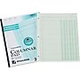 Wilson Jones ColumnWrite Columnar Pad, 3 Columns, 8 1/2" x 11", Green/White, 50 Sheets/Book (G7203A)~#|#~s0177493_sc7