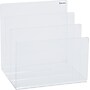 Kantek Clear Acrylic, Desk File Sorter, Three 2" Compartments, 8w x 6-1/2d x 7-1/2h,~#|#~s0179398_sc7