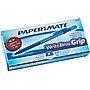 Paper Mate WriteBros Grip Stick Ballpoint Pen, Fine Point, 0.8 mm, Blue Ink / Translucent Barrel, 12/Pk~#|#~s0187031_sc7