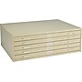 Safco® Steel Flat File, For Sheets up to 43" x 32", 5-Drawer, Tropic Sand, 16 1/2"H x 46 3/8"W x 35 3/8"D~#|#~s0188247_sc7