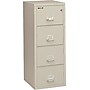 FireKing 2 Hour Rated 4-Drawer Vertical File Cabinet, Locking, Legal, Parchment, 32.06" (4-2157-2PA)~#|#~s0191928_sc7