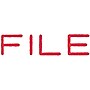 Offistamp Pre-Inked Stamp, "FILE", Red Ink (034513)~#|#~s0196200_sc7
