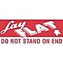 Tape Logic Labels, "Lay Flat - Do Not Stand On End", 3" x 5", Red/White, 500/Roll (DL1420)~#|#~s0199374_sc7