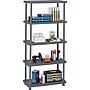 ICEBERG Rough 'N Ready 5-Shelf Plastic/Poly Stand Alone, 36", Black (20851)~#|#~s0199612_sc7