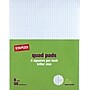 Staples® Quadrille Graph Pads, 50 Sheets, 4 Squares Per Inch, White, 8 1/2"H x 11"W, 36/Ct~#|#~s0204413_sc7