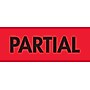 "Partial" Labels, Red/Black, 3" x 2", 500/Rl~#|#~s0227000_sc7