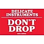 Staples® "Delicate Instruments Don't Drop" Labels, Red/White, 5" x 3", 500/Roll (SCL540)~#|#~s0227040_sc7