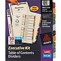 Avery ReadyIndex Executive Kit Pre-Printed Paper Divider, 10-Tab, Off-White,, Set (11277)~#|#~s0229026_sc7