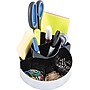 Rotating Desk Organizer, Plastic, 6w x 5-3/4d x 4-1/2h, Black/Silver~#|#~s0253584_sc7