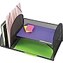 Safco® Onyx™ 3264 Mesh Desktop Organizer, Two Upright / Two Horizontal Sections, Black~#|#~s0255392_sc7