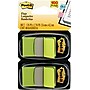 Post-it® Flag 1" x 1-3/4" 2-Pack, Bright Green, 2400/Carton~#|#~s0313345_sc7