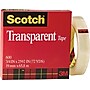 Scotch Transparent Clear Tape, 0.75" x 72 yds., 3" Core, Transparent, 12 Rolls/Pack (600-342592-12PK)~#|#~s0340967_sc7