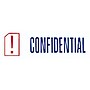 Accu-Stamp2® Two-Color Pre-Inked Shutter Message Stamp, CONFIDENTIAL, 1/2" x 1-5/8" Impression, Blue/Red Ink (035536)~#|#~s0344504_sc7