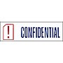 Accu-Stamp2® Two-Color Pre-Inked Shutter Message Stamp, CONFIDENTIAL, 1/2" x 1-5/8" Impression, Blue/Red Ink (035536)~#|#~s0345879_sc7